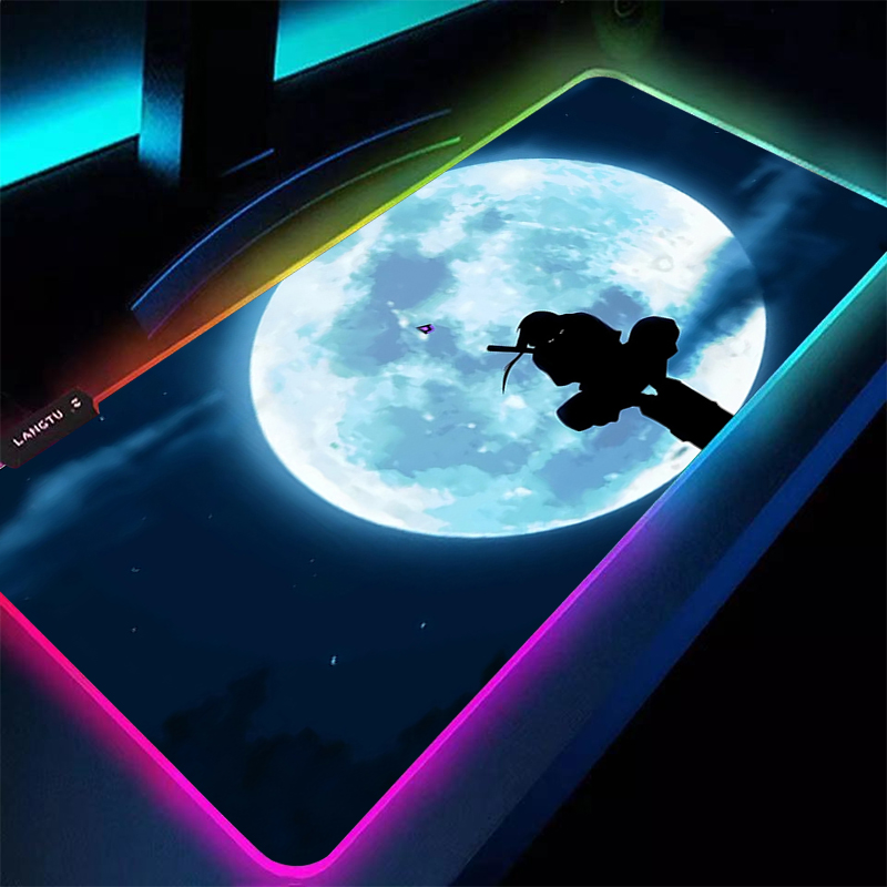 Esports Gaming Pad - RGB 大型マウスパッド 90 × 40 センチメートルナルトうちはイタチスピード