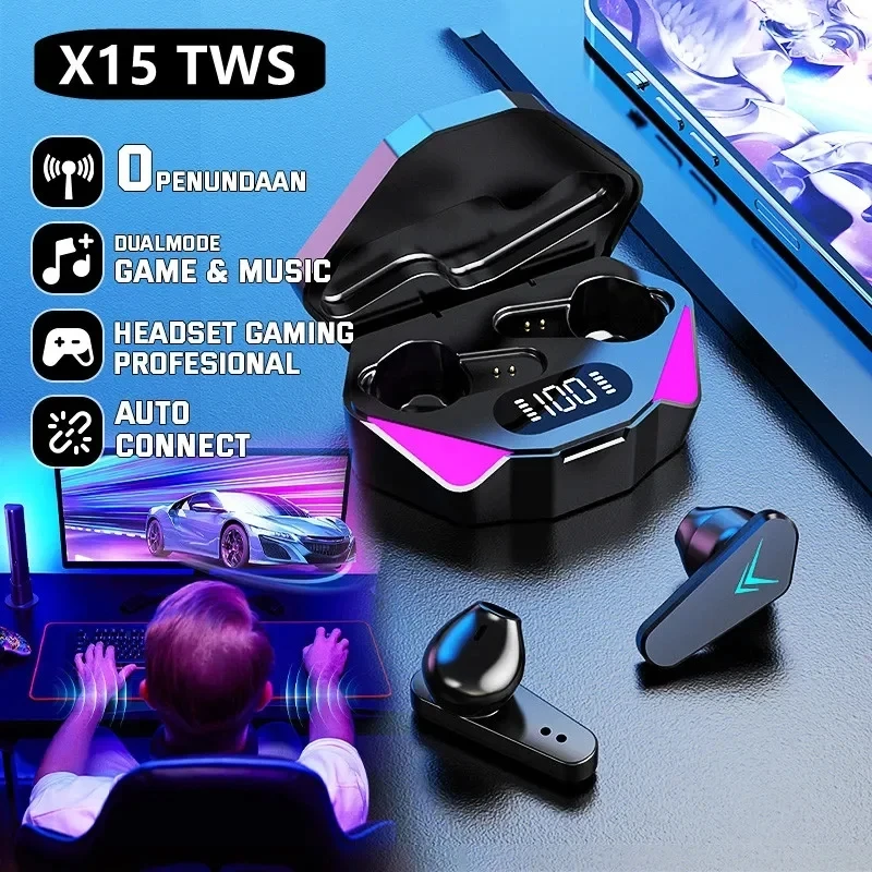 Esports Gaming Phone - Bluetoothワイヤレスヘッドセット,マイク付き,ゲーミングヘッドセット,低遅延,eスポーツ,ゲーマー,xiaomi,iPhone,tws,5.3,新品,2022