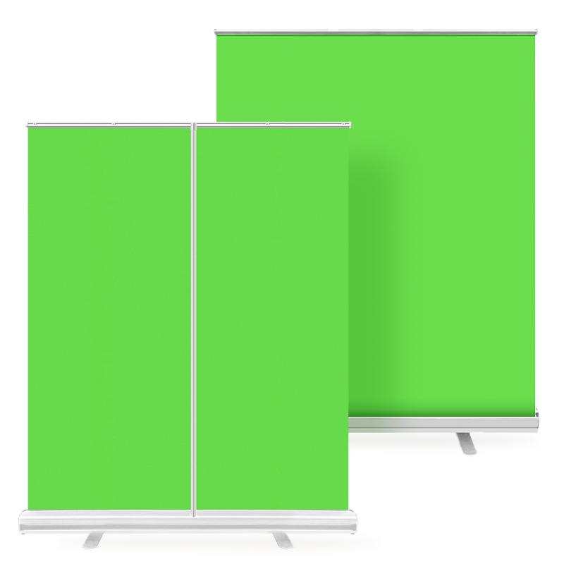 Green Screen Collapsible - バックバッグ、クロマキー、シルバーベース、しわに強い生地、背景、110x200cmを備えた背景削除グリーンスクリーン