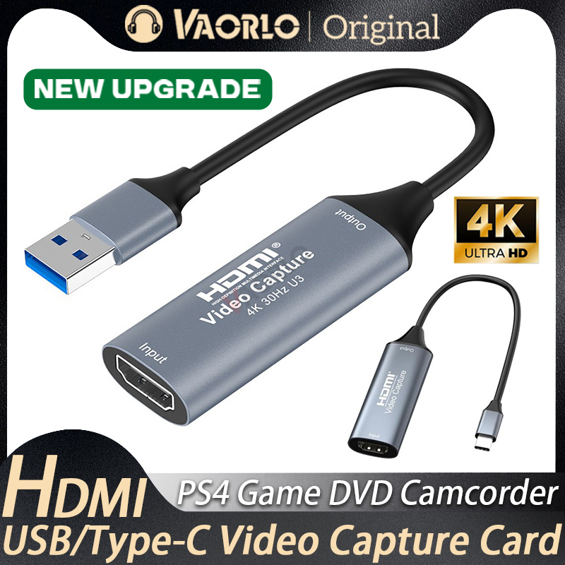 Capture Card 4K Hdmi - 4K USB3.0/Type-C ビデオキャプチャカード HDMI 対応グラバーレコーダー PS4