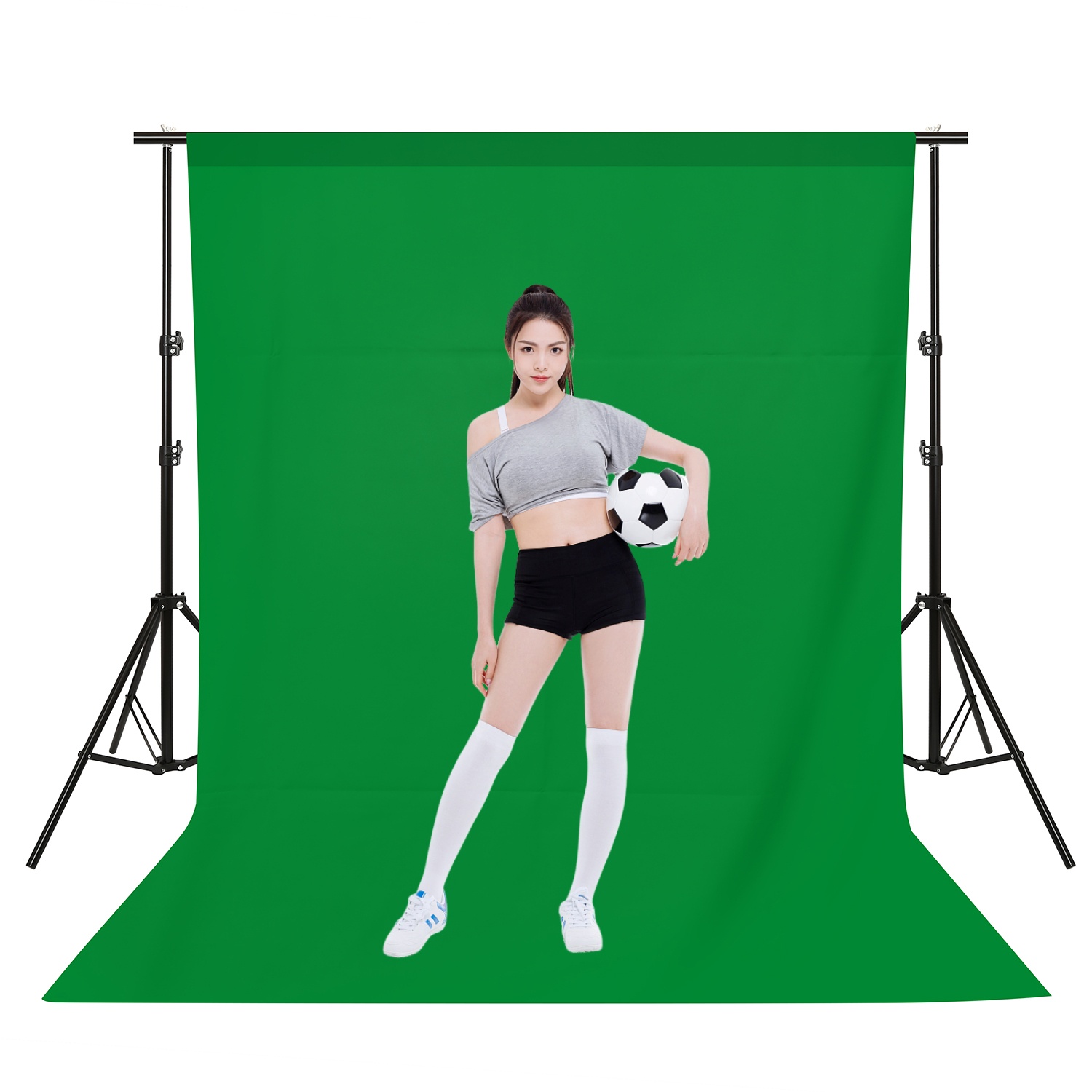Green Screen Collapsible - 写真撮影の背景の背景布緑白黒スクリーン背景スタンドサポート布写真スタジオビデオポートレート