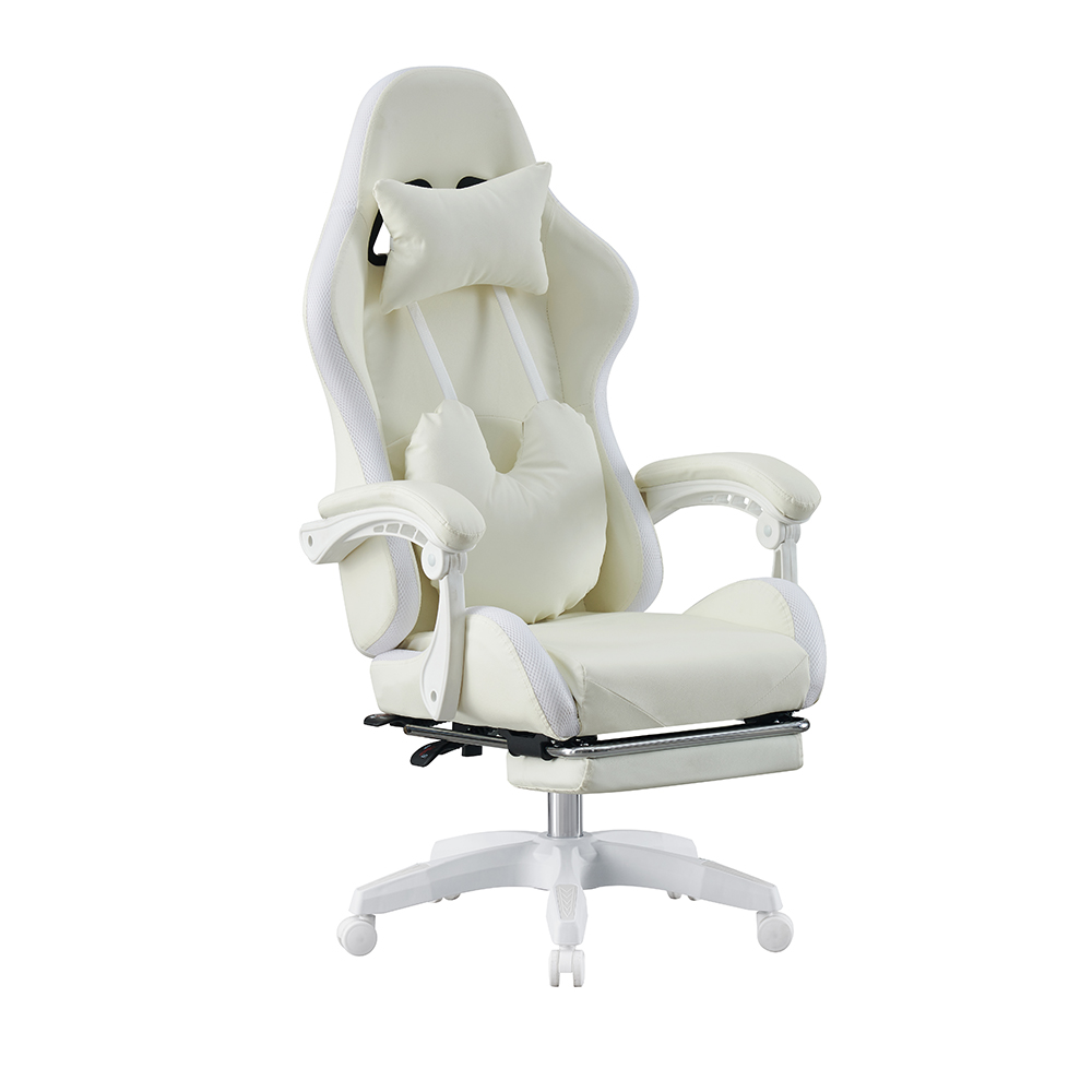 # 人間工学に基づいたフルホワイトPUレザーゲーミングチェア - Rgb Gaming Chair のレビューと価格