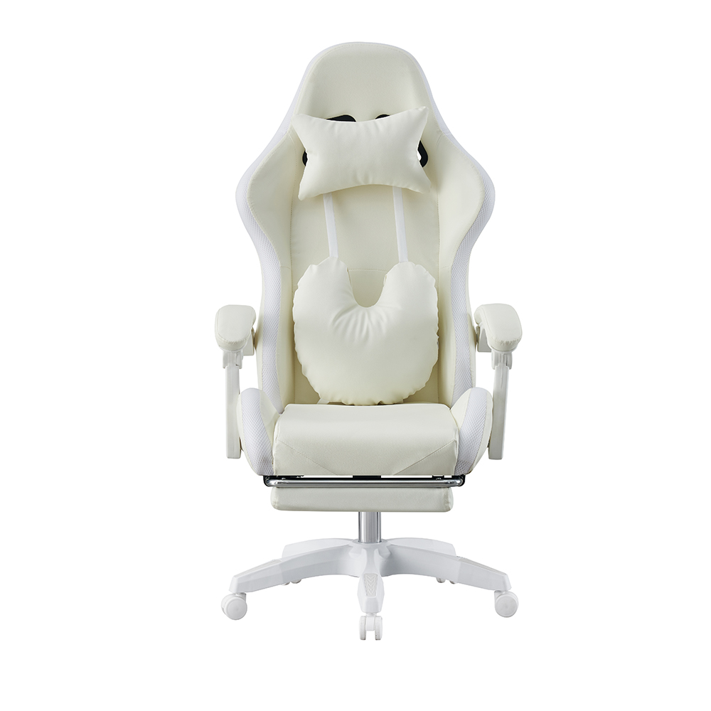 # 人間工学に基づいたフルホワイトPUレザーゲーミングチェア - Rgb Gaming Chair のレビューと価格