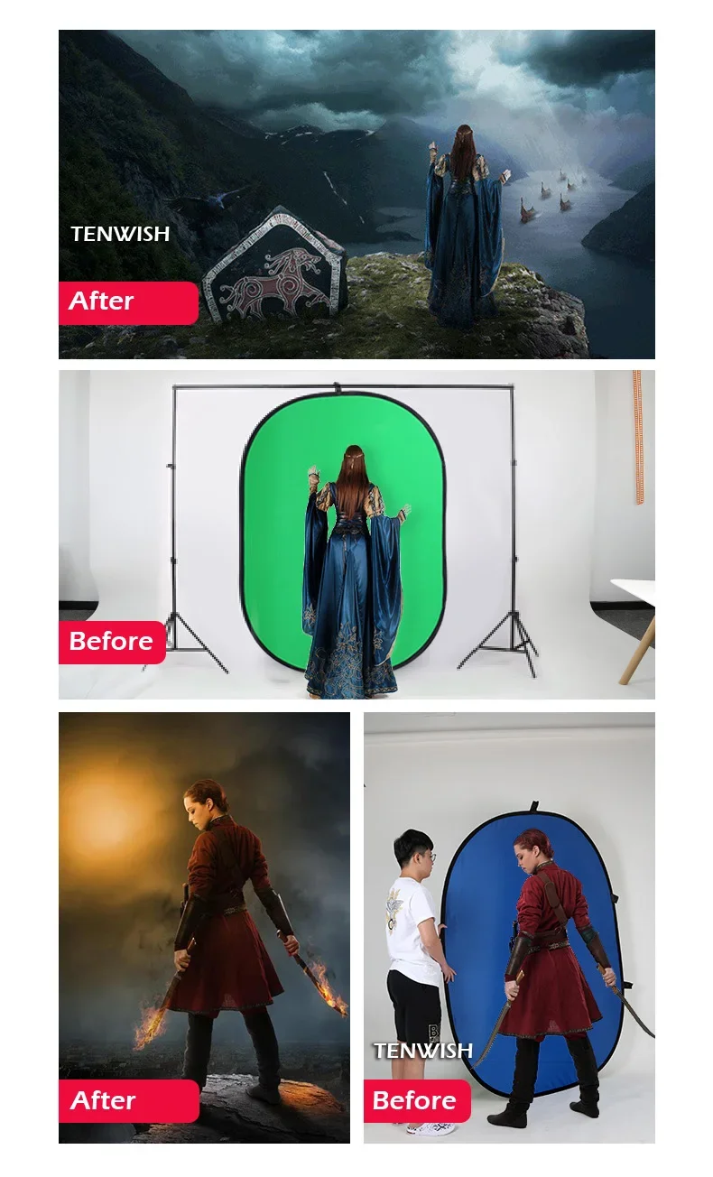 TENWISH 100*150 センチメートル / 200* - Green Screen Collapsible のレビューと価格