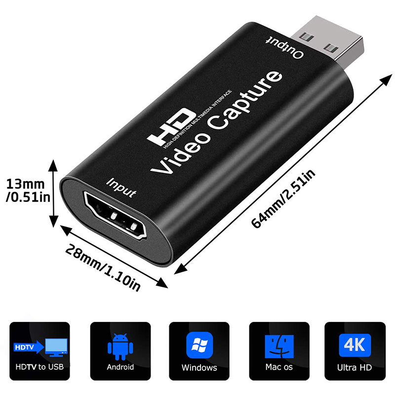 USB 2.0ビデオキャプチャカード HD 4K to 10 - Capture Card 4K Hdmi のレビューと価格