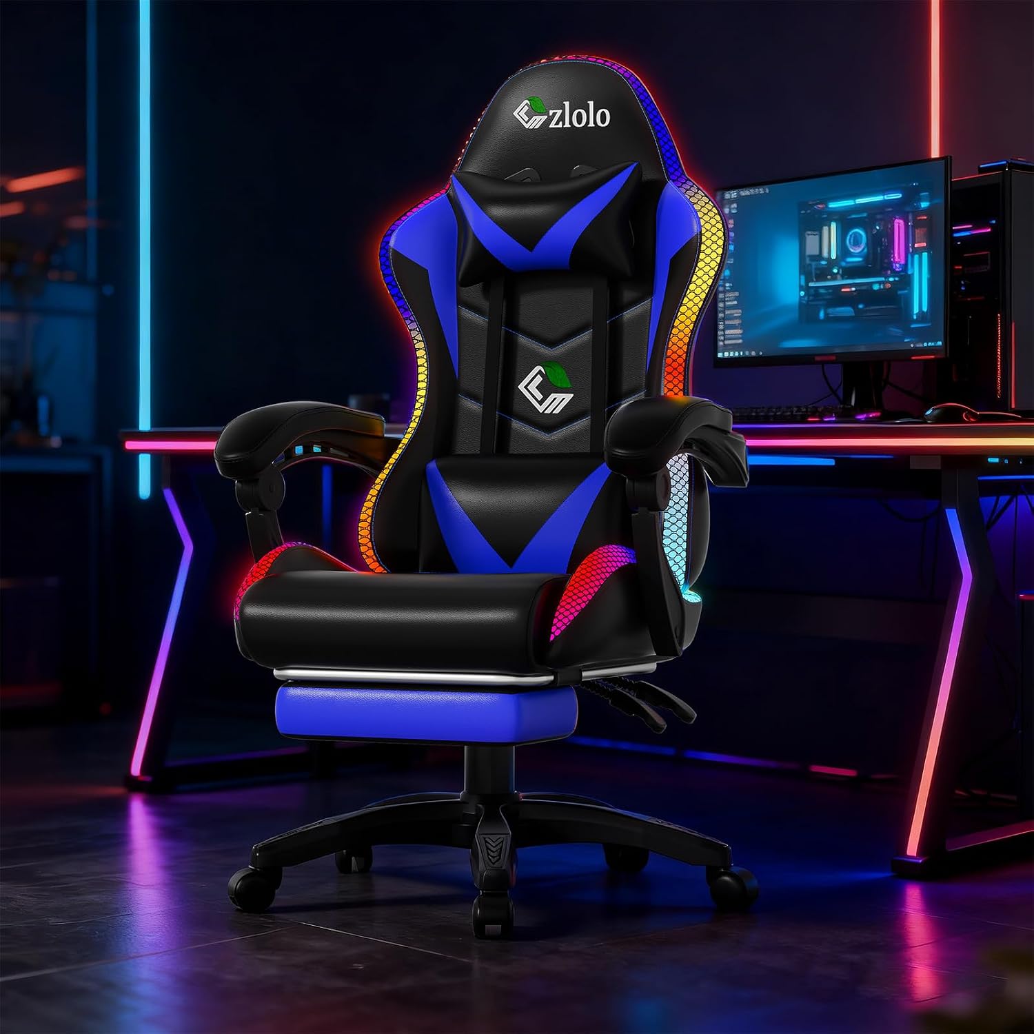 レーシングスタイルRGB LEDゲーミングチェア 大人と子供 - Rgb Gaming Chair のレビューと価格