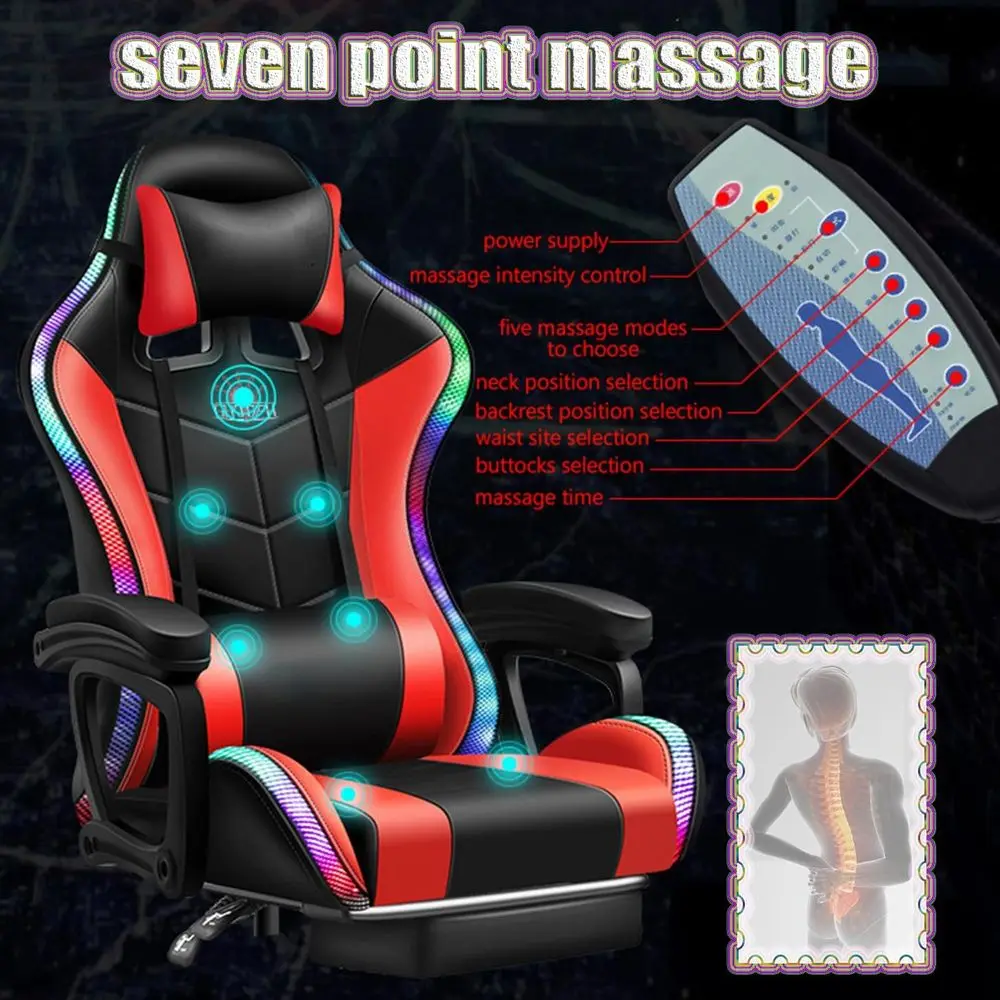 人間工学に基づいたハイバックゲーミングチェア（LED RGB - Rgb Gaming Chair のレビューと価格