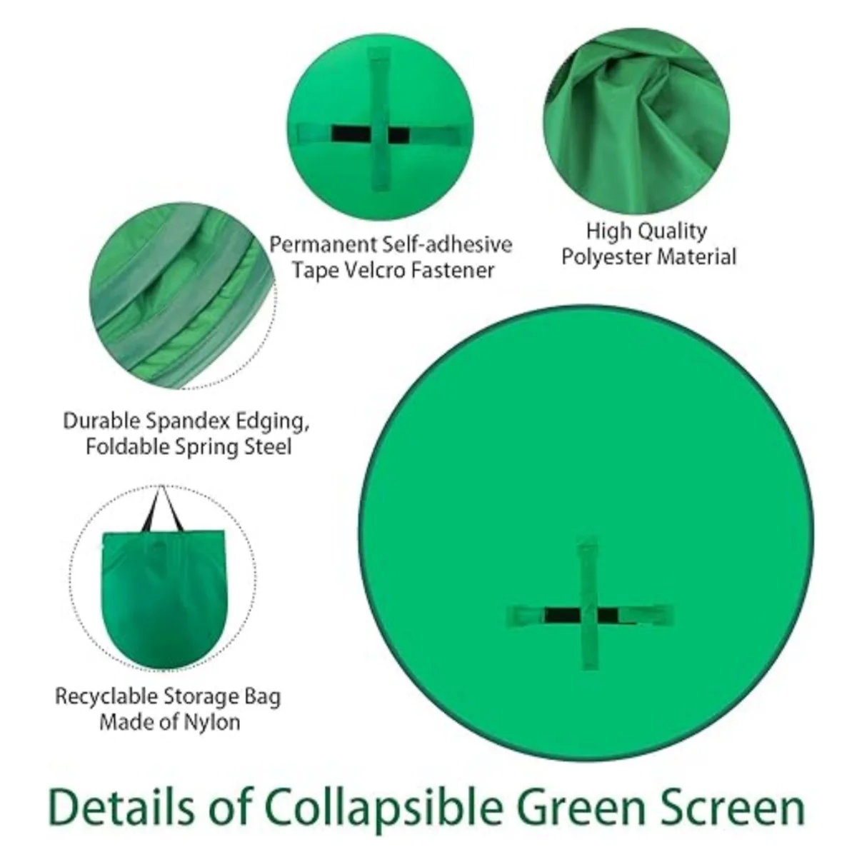 Huanyingbjb-両面背景、写真スタジオチェア、背景布 - Green Screen Collapsible のレビューと価格