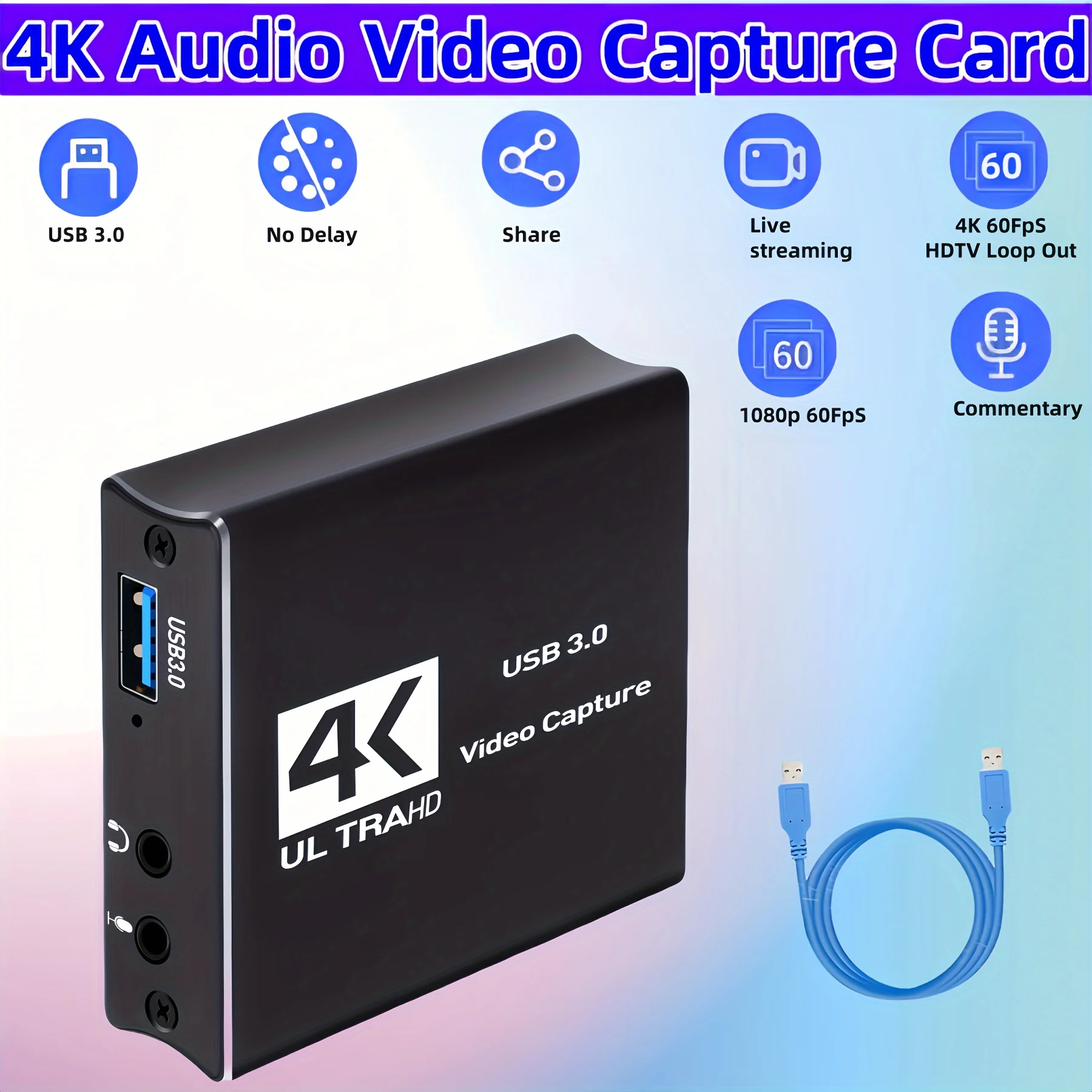 USB3.0 ビデオキャプチャ HDMI カードボックス 4 - Capture Card 4K Hdmi のレビューと価格
