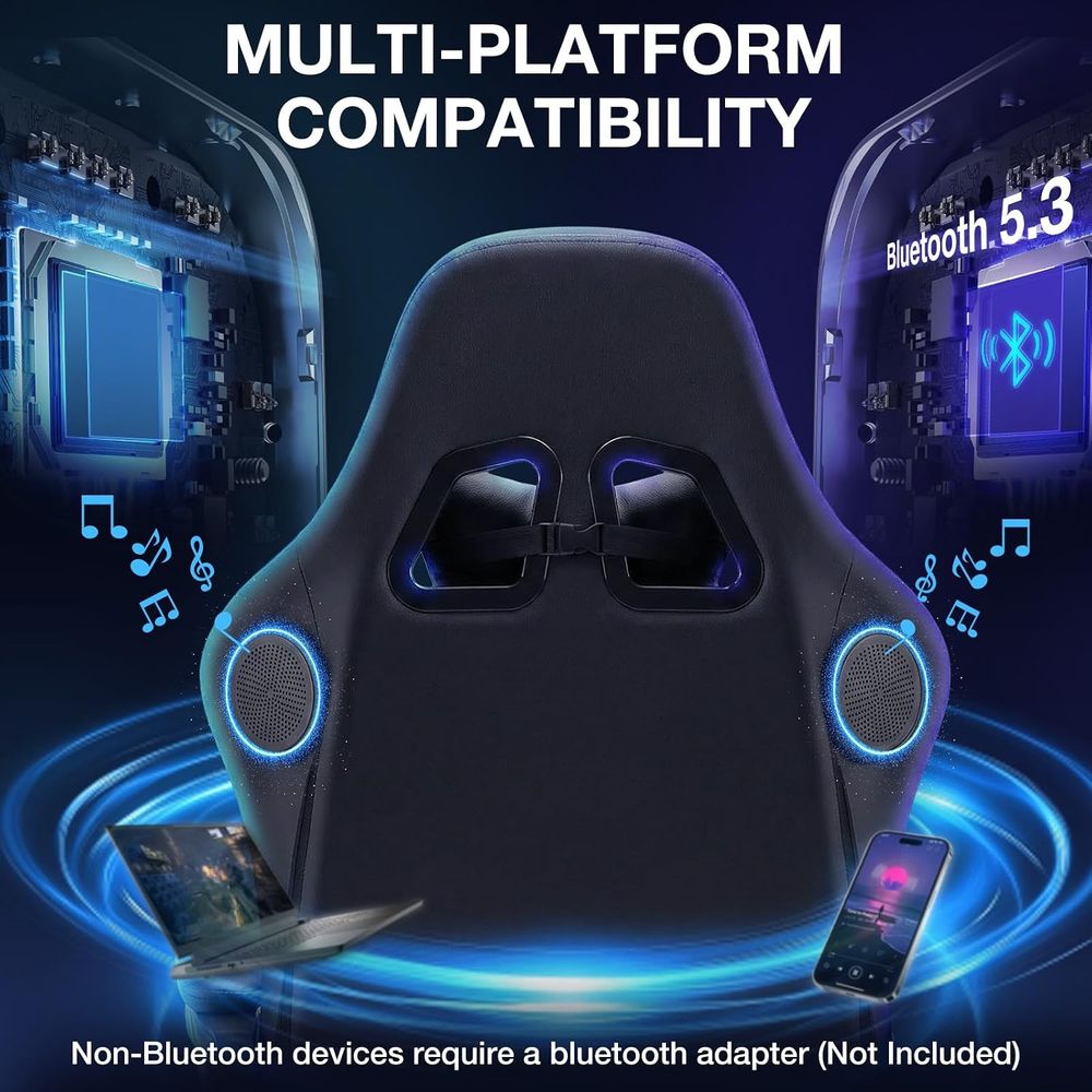 BluetoothスピーカーとLEDライト付きRGBゲーミン - Rgb Gaming Chair のレビューと価格