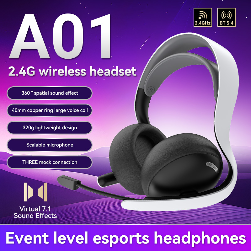 2.4Gワイヤレス/有線/BT A01ゲーミングヘッドセット - Esports Gaming Phone のレビューと価格