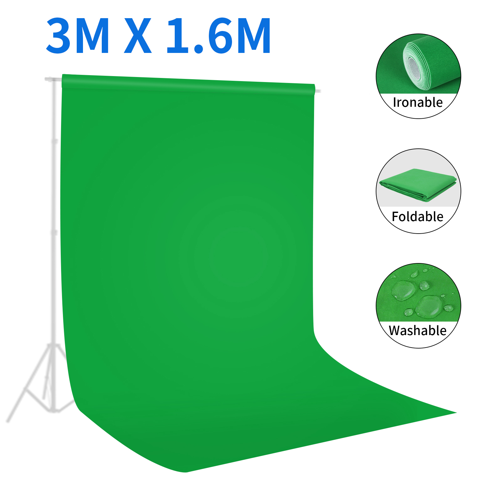 折りたたみ式グリーンスクリーンの背景,クロマキー,スタジオ写 - Green Screen Collapsible のレビューと価格