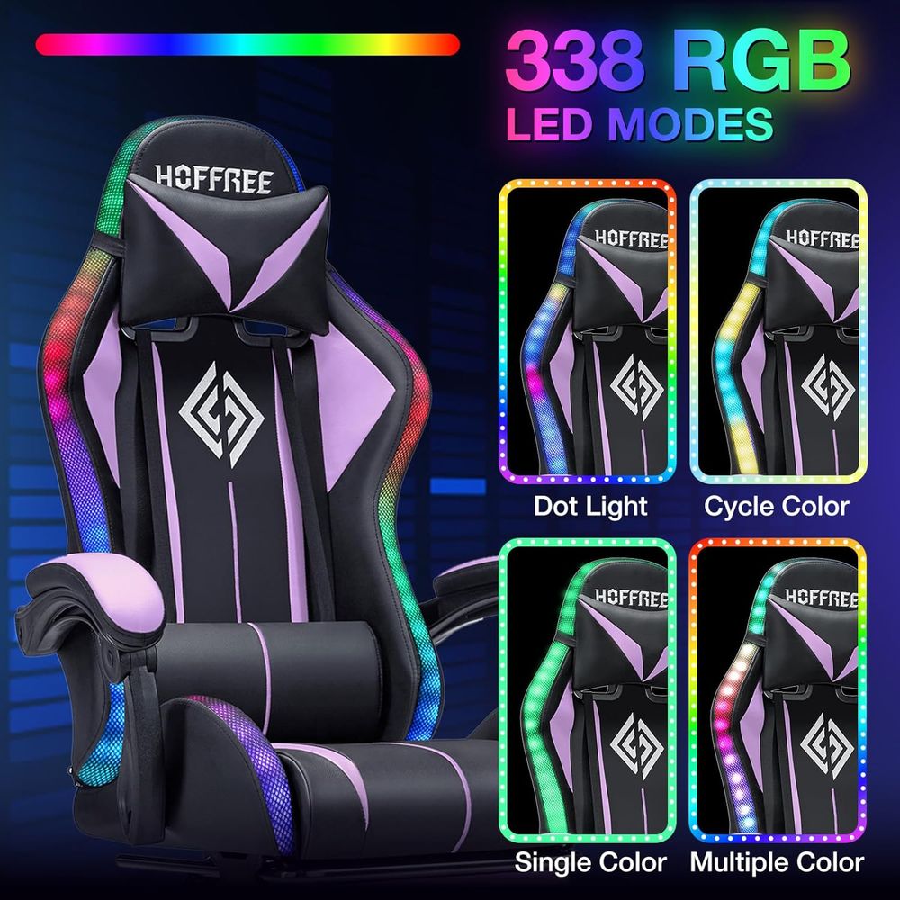 人間工学に基づいたLED RGBゲーミングチェア（マッサージ - Rgb Gaming Chair のレビューと価格