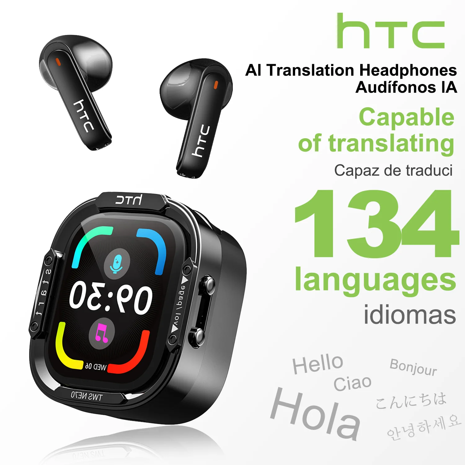 HTC NE70 Bluetooth V6.0 ヘッドフォン - Esports Wireless Gaming Headset のレビューと価格
