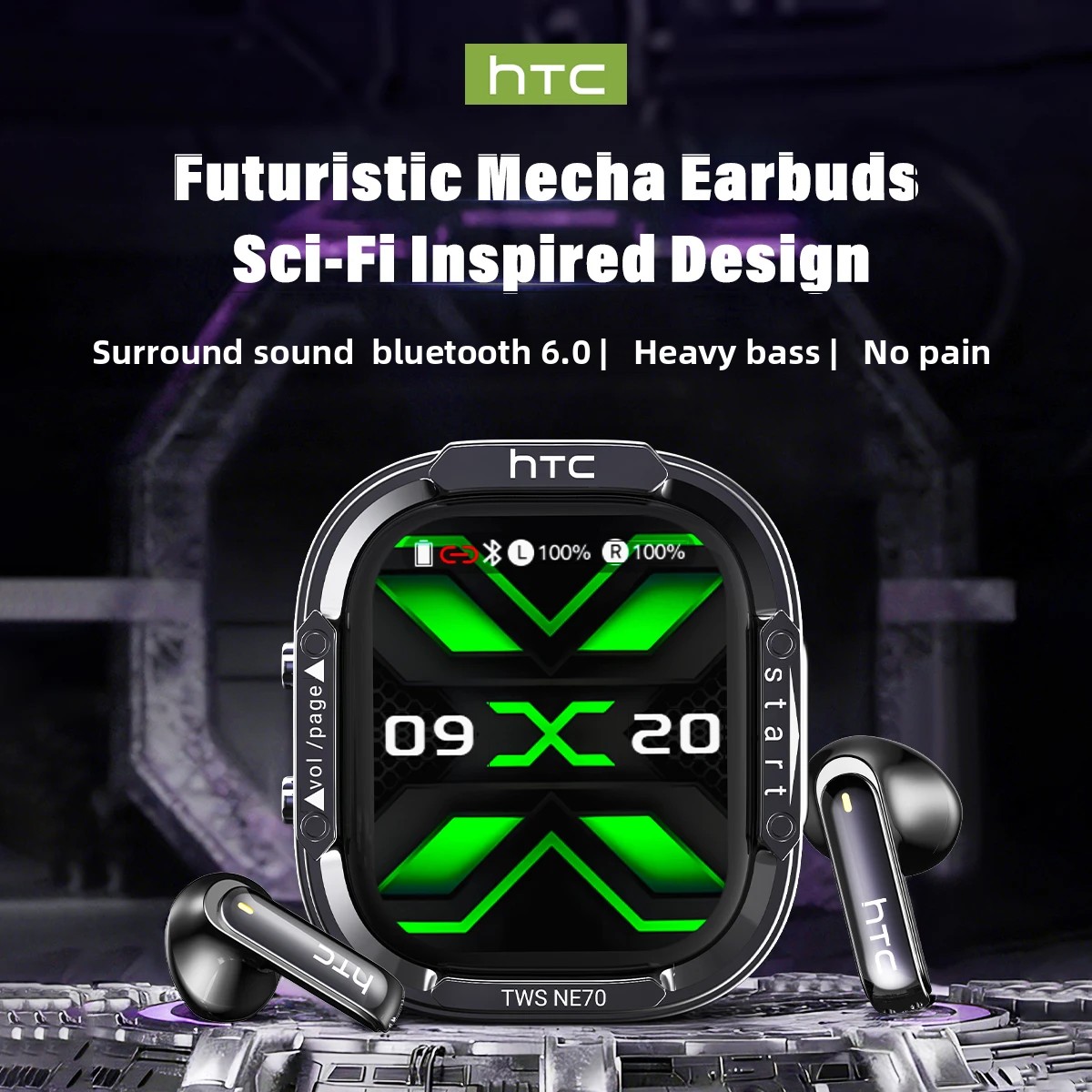 HTC NE70 Bluetooth V6.0 ヘッドフォン - Esports Wireless Gaming Headset のレビューと価格