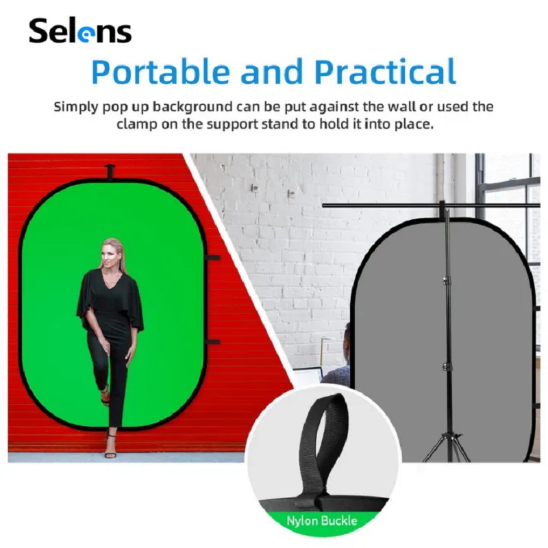 Selens グリーンスクリーン写真の背景新しい折りたたみポ - Green Screen Collapsible のレビューと価格