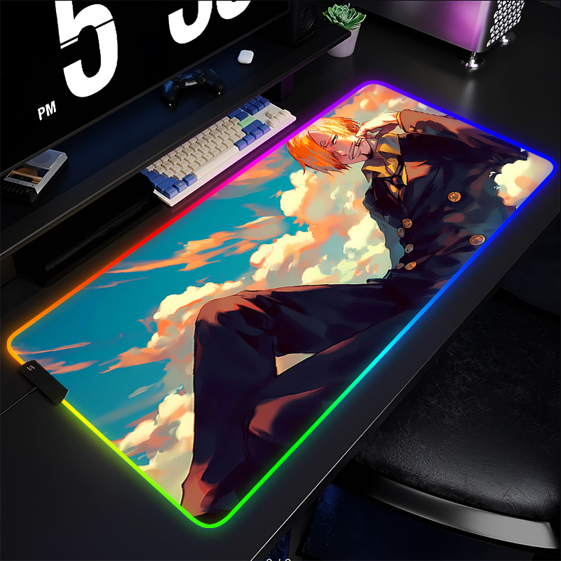 RGB アニメマウスパッドワンピースサンジプロフェッショナル - Esports Gaming Pad のレビューと価格