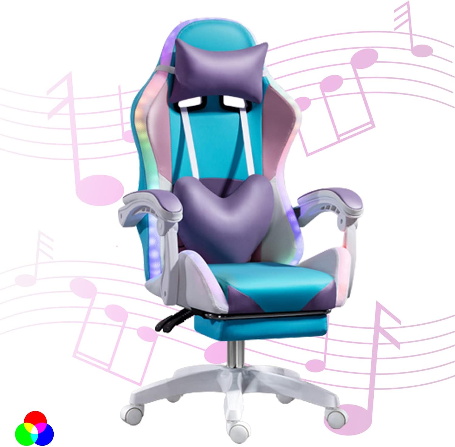 大人用RGB LEDゲーミングチェア、スピーカー付き人間工学 - Rgb Gaming Chair のレビューと価格