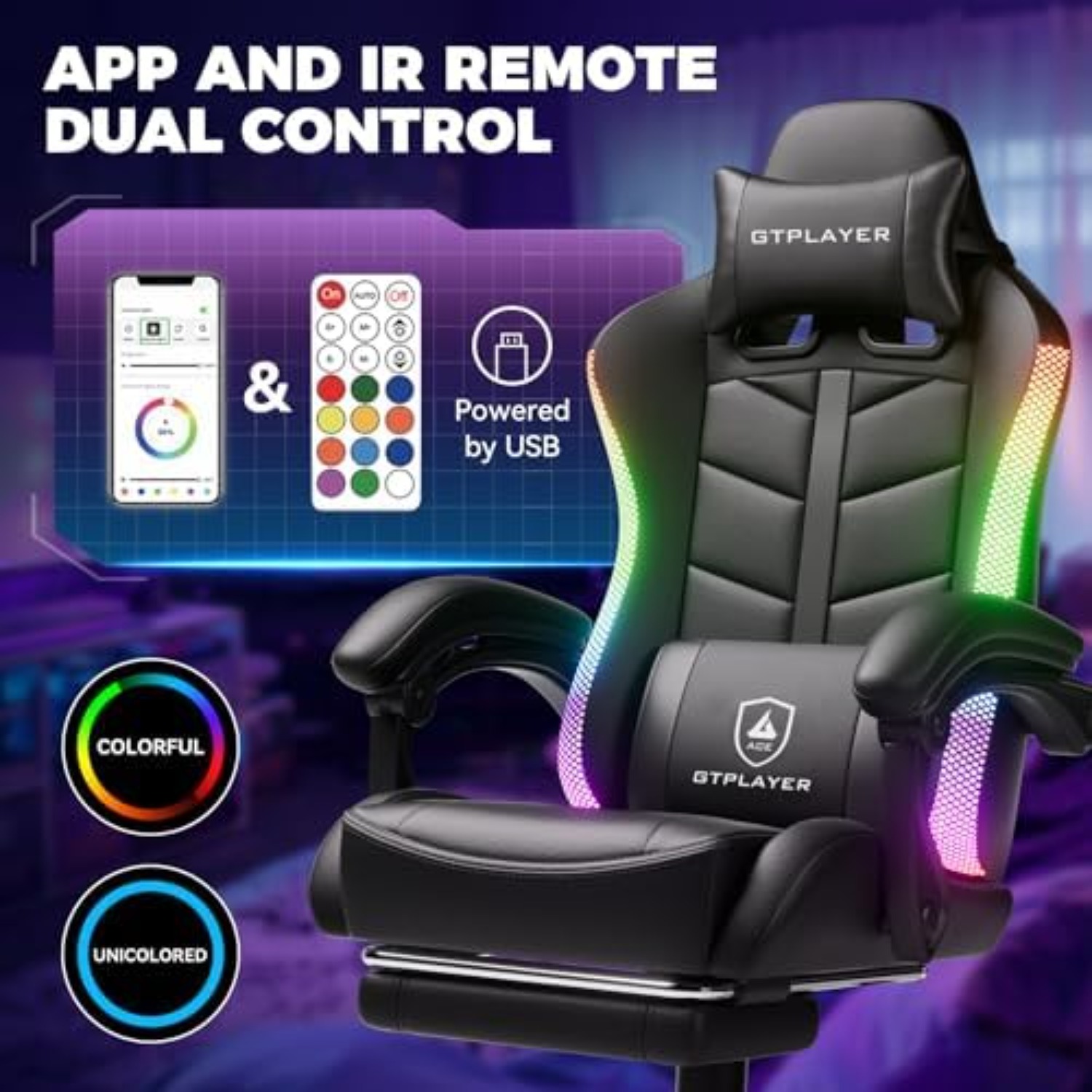 ゲーミングチェア、大人用コンピューターゲームチェア、RGBブ - Rgb Gaming Chair のレビューと価格